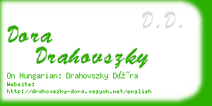 dora drahovszky business card